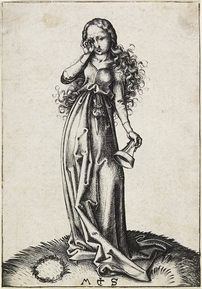 Die dritte törichte Jungfrau, ca. 1480-1488 von Martin Schongauer